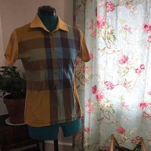 Plaid button down shirt